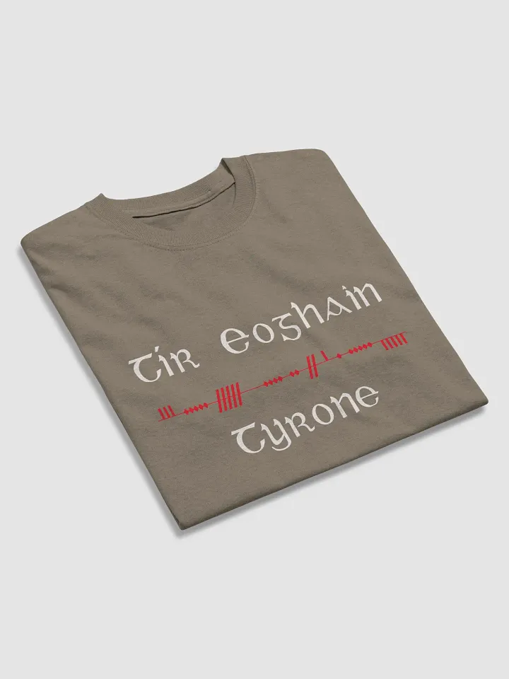 Tyrone/Tír Eoghain, Scholastic style Ogham printed T-shirt product image (2)