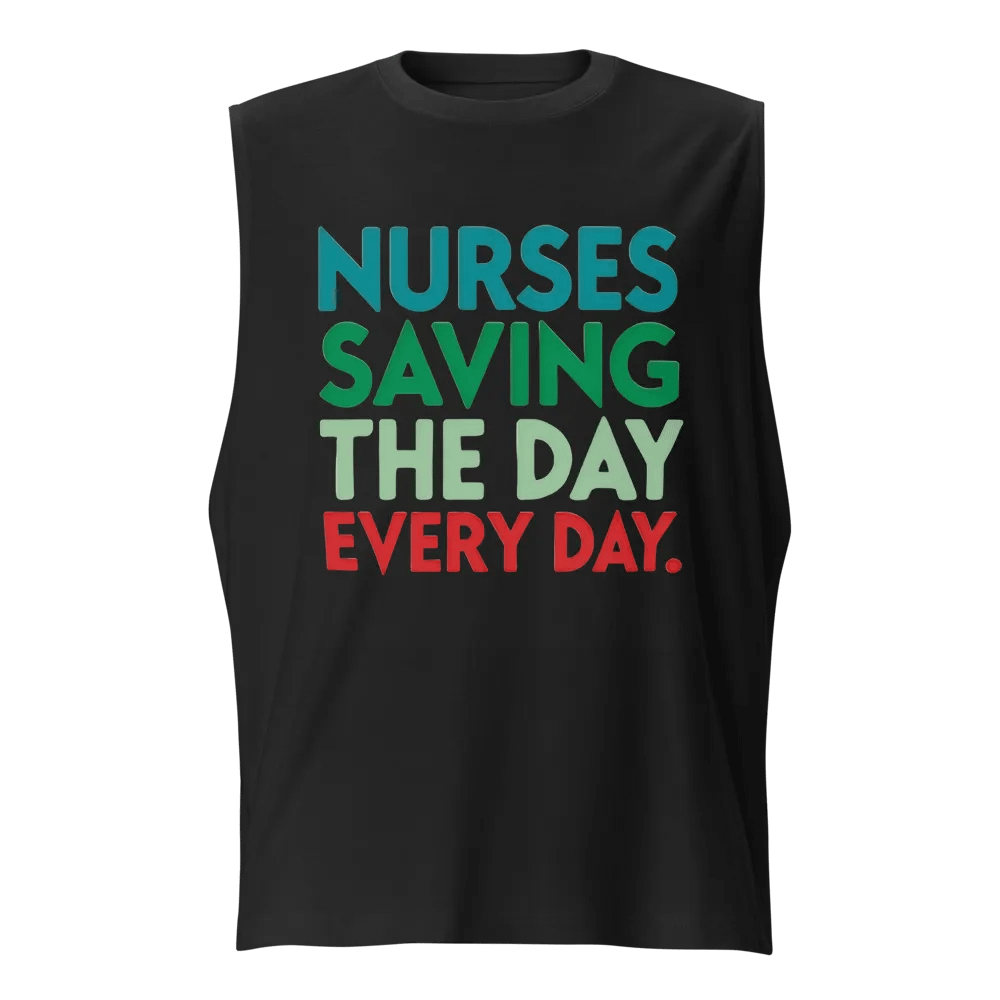 Heroic Nurses Slogan , Everyday Heroes Muscle Tank product image (1)