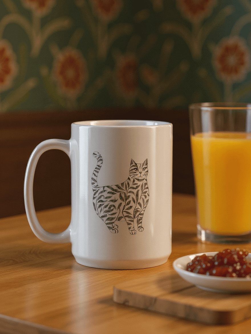 Leafy Feline Delight Mug product image (2)
