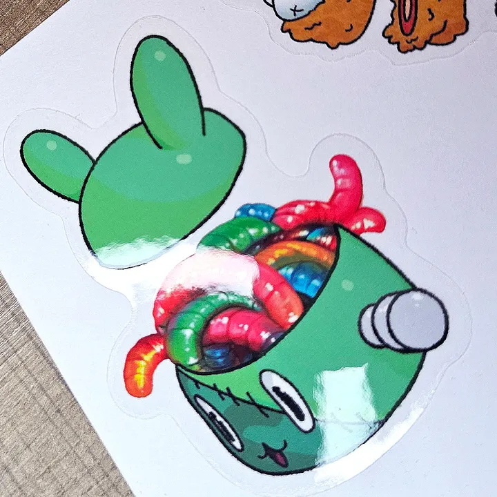Worm brain sticker product image (2)