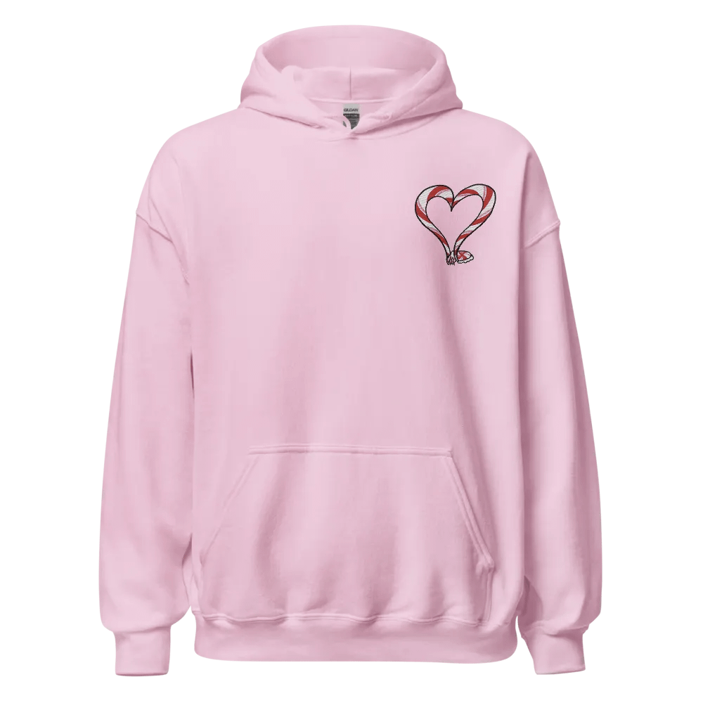 Candy Cane Tentacle Heart Embroidered Front Hoodie product image (31)