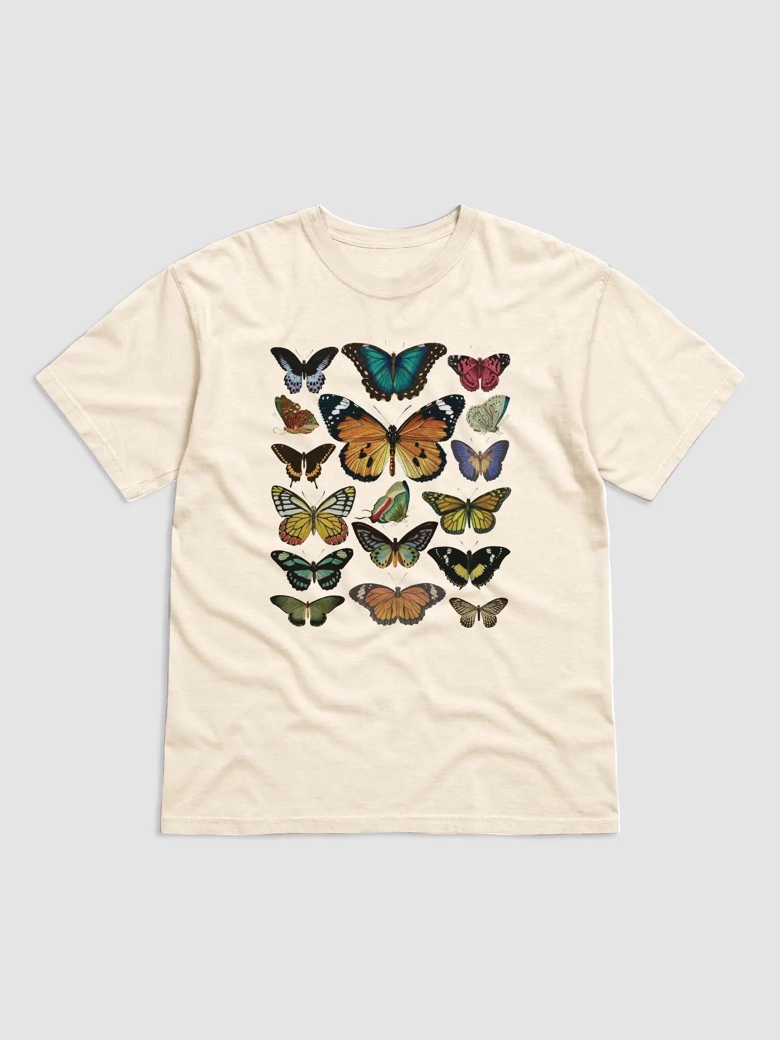 Butterflies and Moths T-Shirt | Vintage-Style Cottagecore Design of Various Butterflies and Moths product image (19)