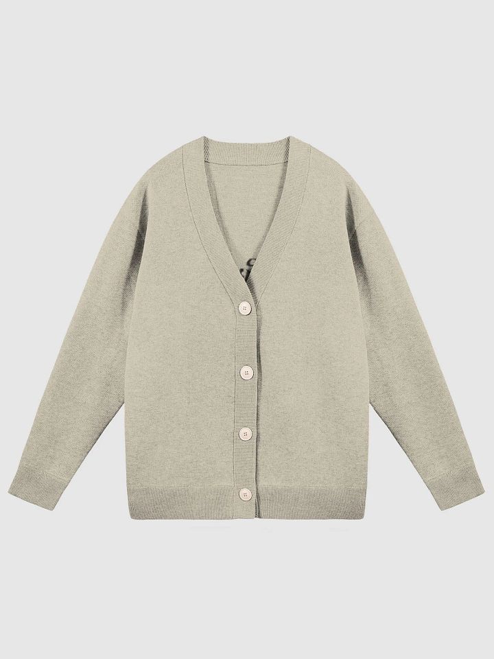 Peace, Love and Paris with Monuments Parisian Chic Knitted Cardigan | Beige product image (2)