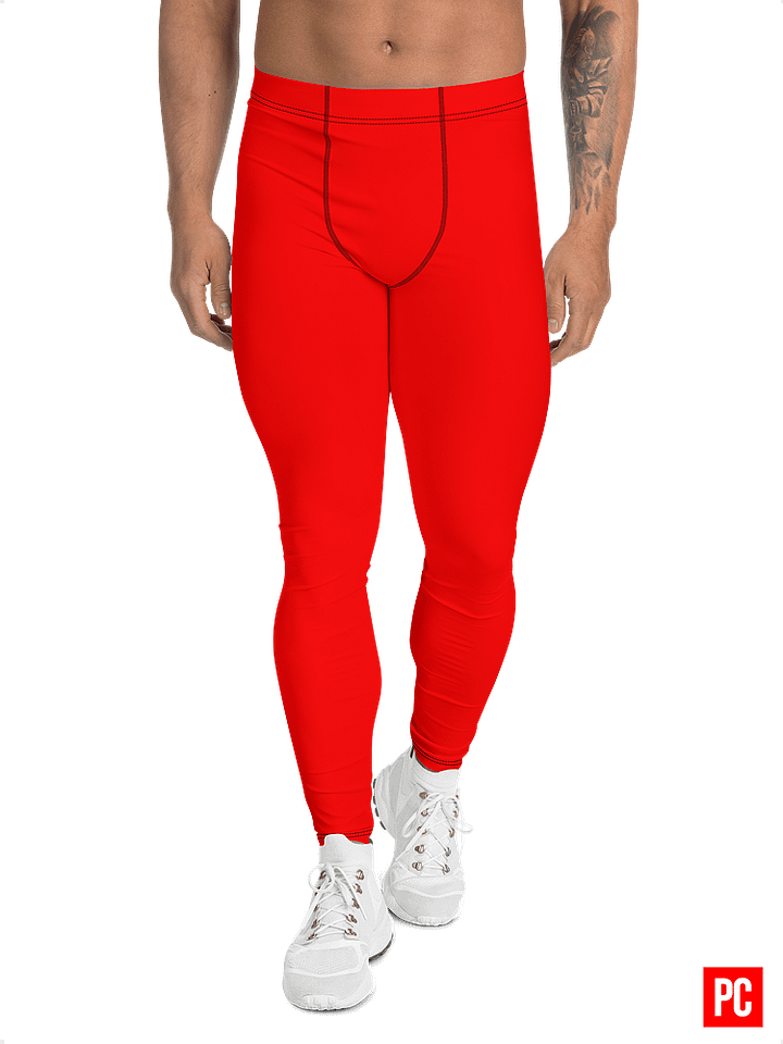 Plain Color Red Leggings product image (1)