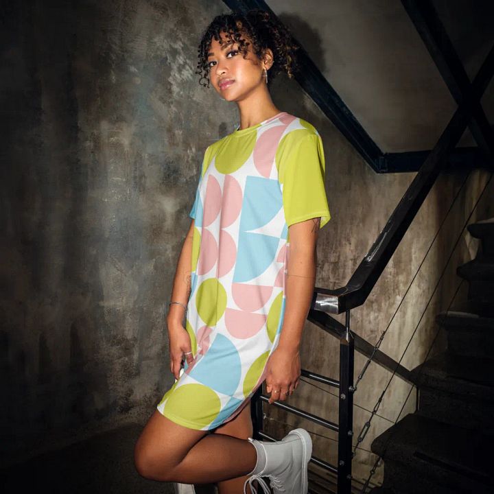 Symmetric Serenity T-Shirt Dress product image (1)