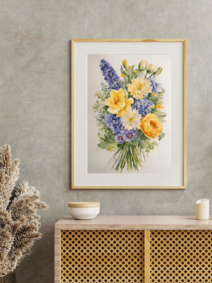 Watercolour Painting Printable Wall Art of FLOWER BOUQUET product image (2)