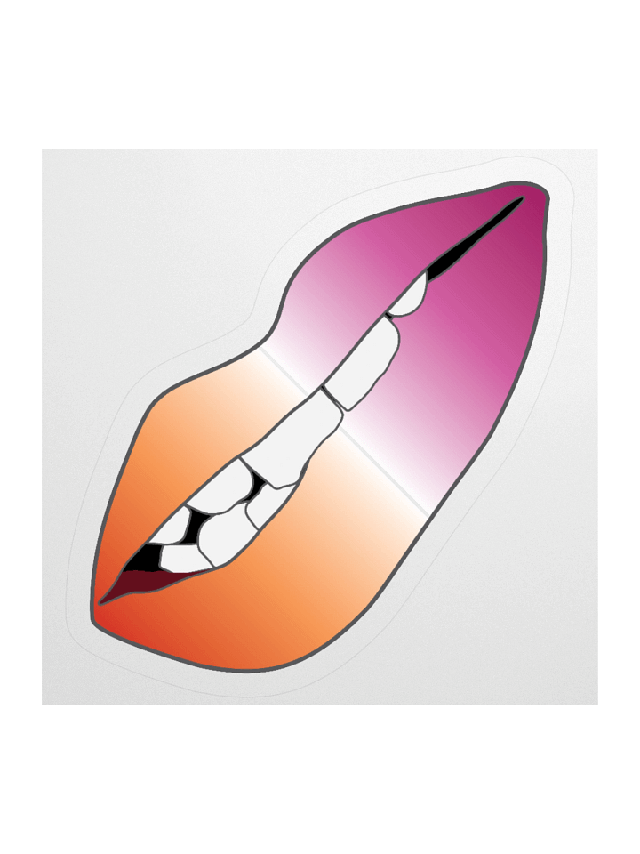 Lesbian Pride Gradient Biting Lips Sticker product image (3)
