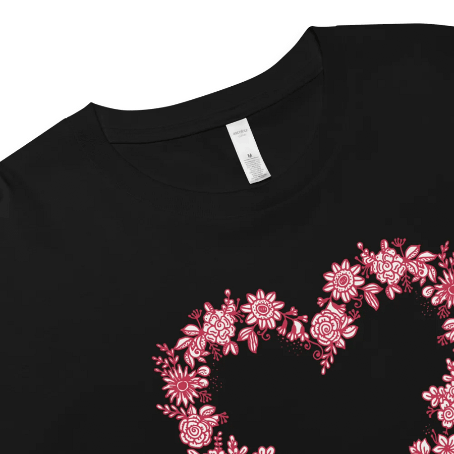 Red Floral Heart Women's Crop Top product image (9)