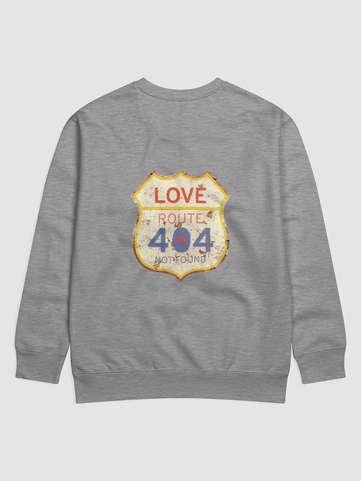 Vintage Love Route 404 Premium Sweatshirt (Back Side), Unisex Sweatshirt, Cozy Daily Casual Wear product image (1)