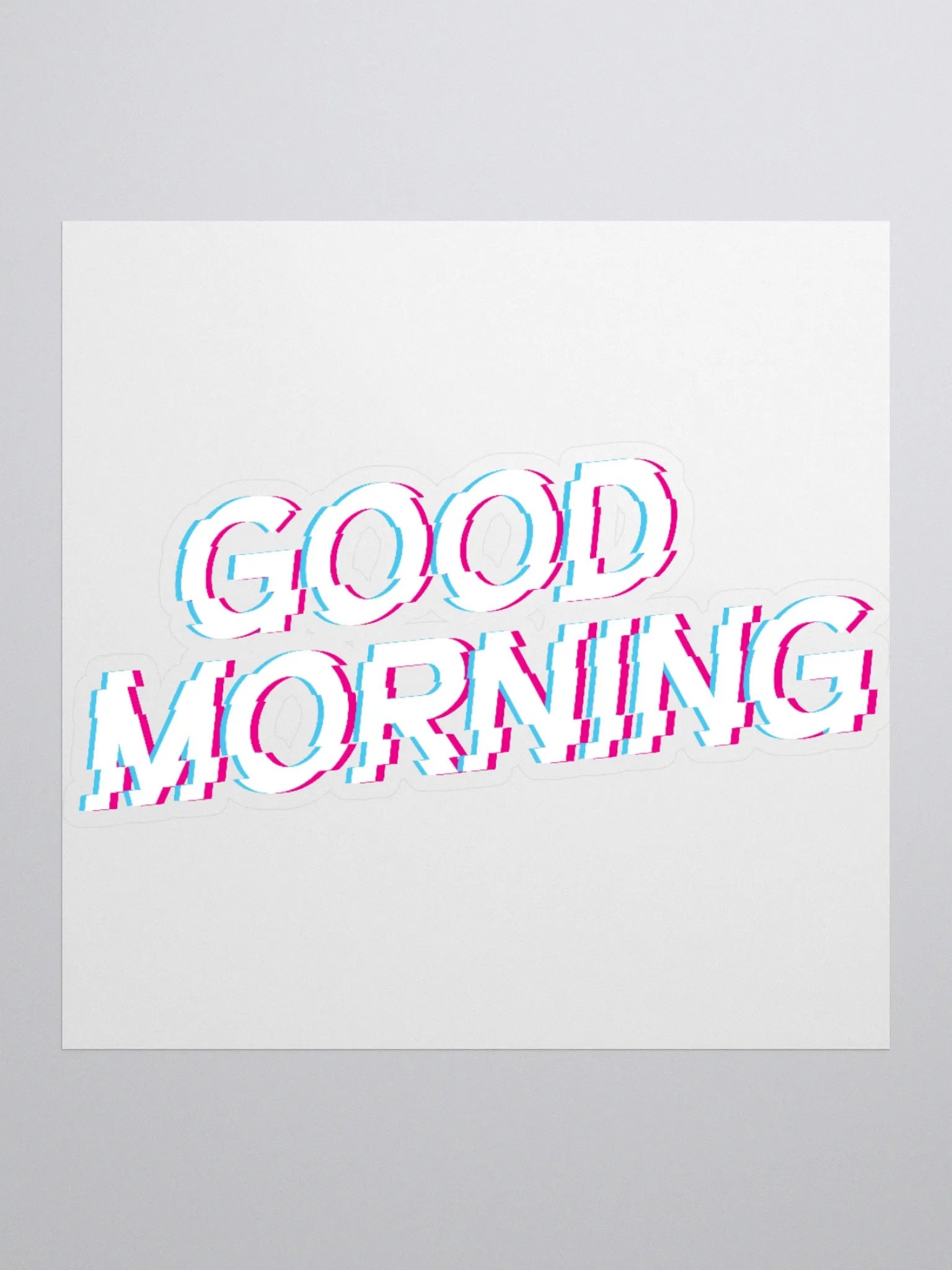 White Good Morning Sticker product image (1)