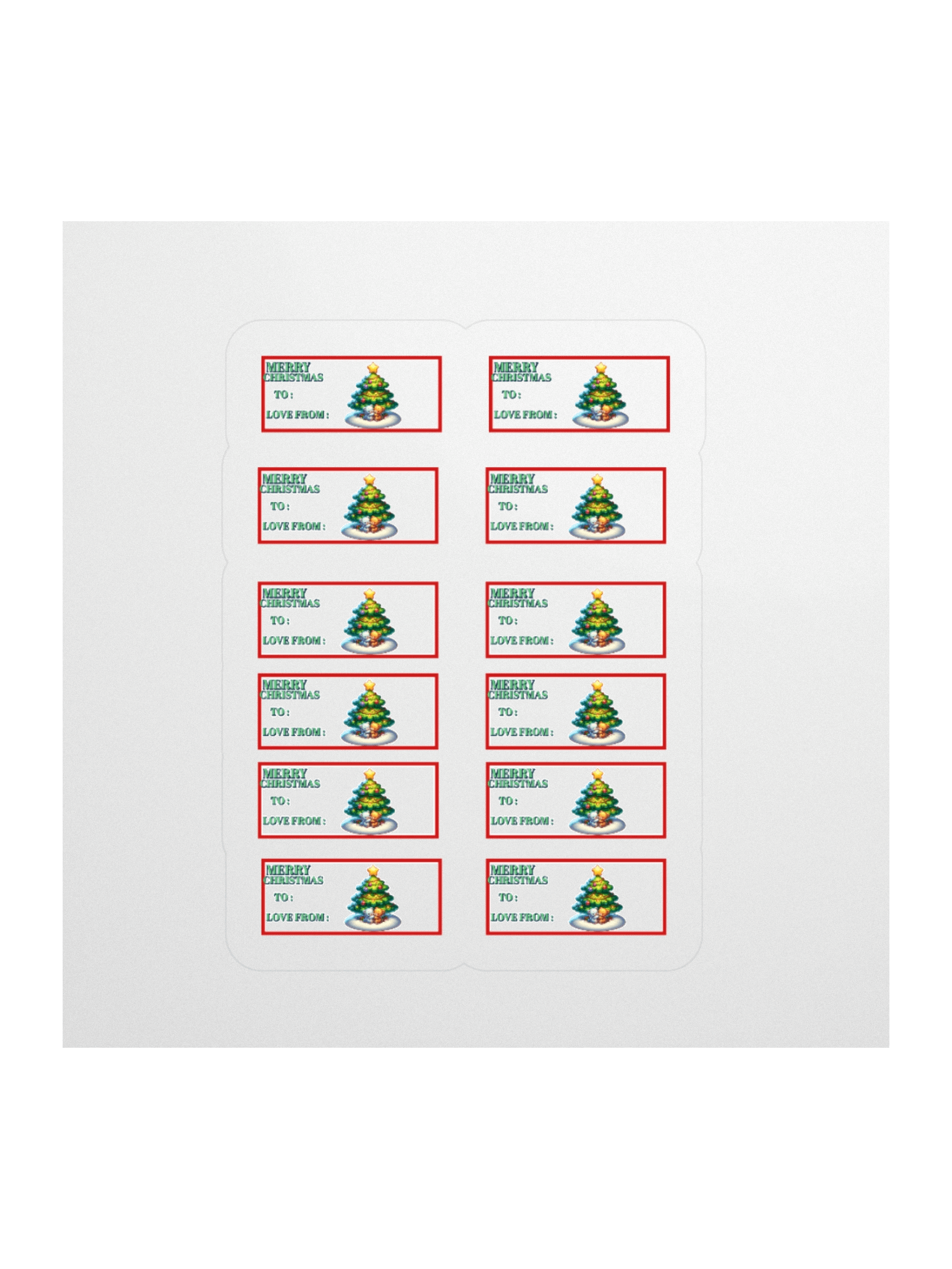 FESTIVE TEDDY BEAR HUGCHRISTMAS GIFT TAG SET product image (1)