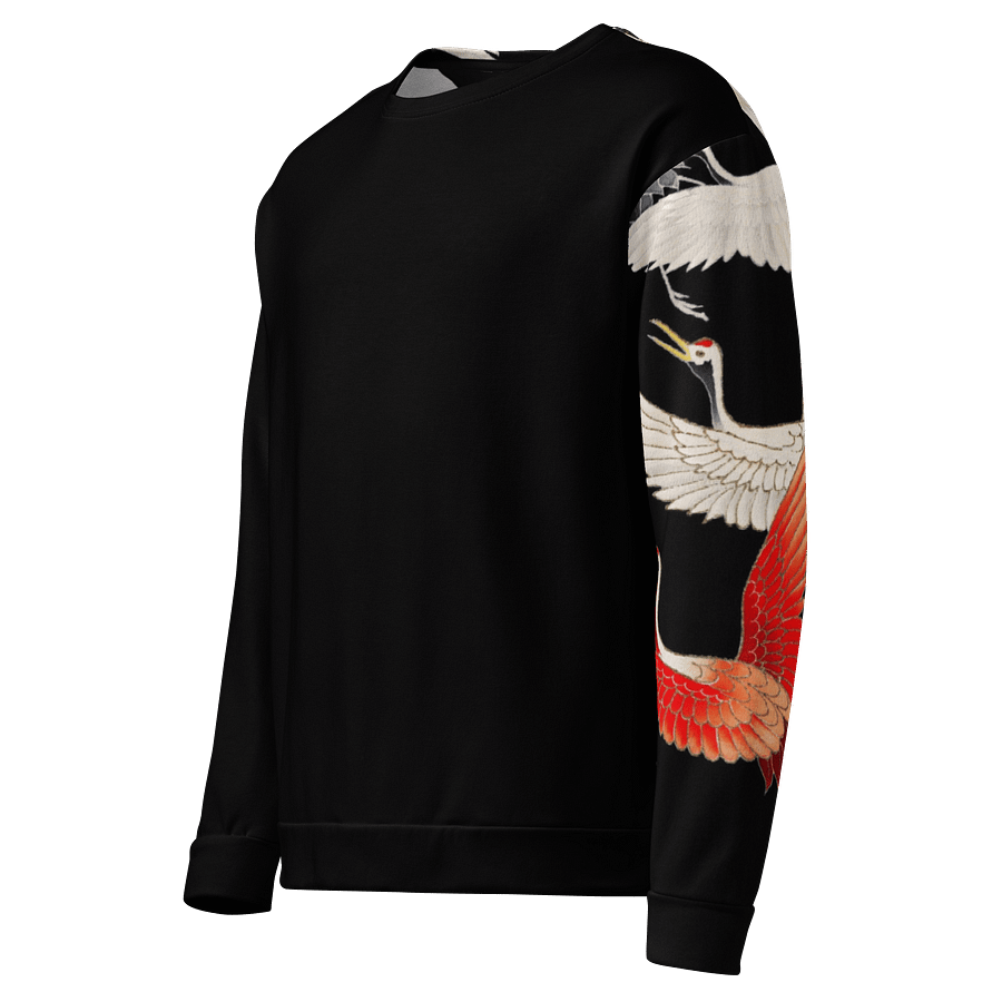 Flying Cranes All-Over Print Recycled Unisex Sweatshirt product image (3)