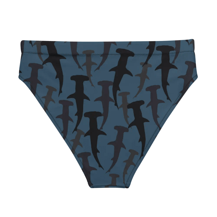 Hammerhead Sharks - Dark Ocean - Recycled Polyester - High Waisted Bikini Bottom product image (2)