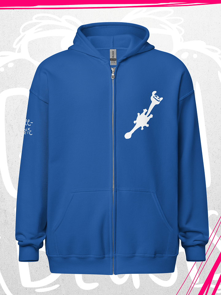 Balloof Heavyweight Zip Up - White Imprint product image (1)