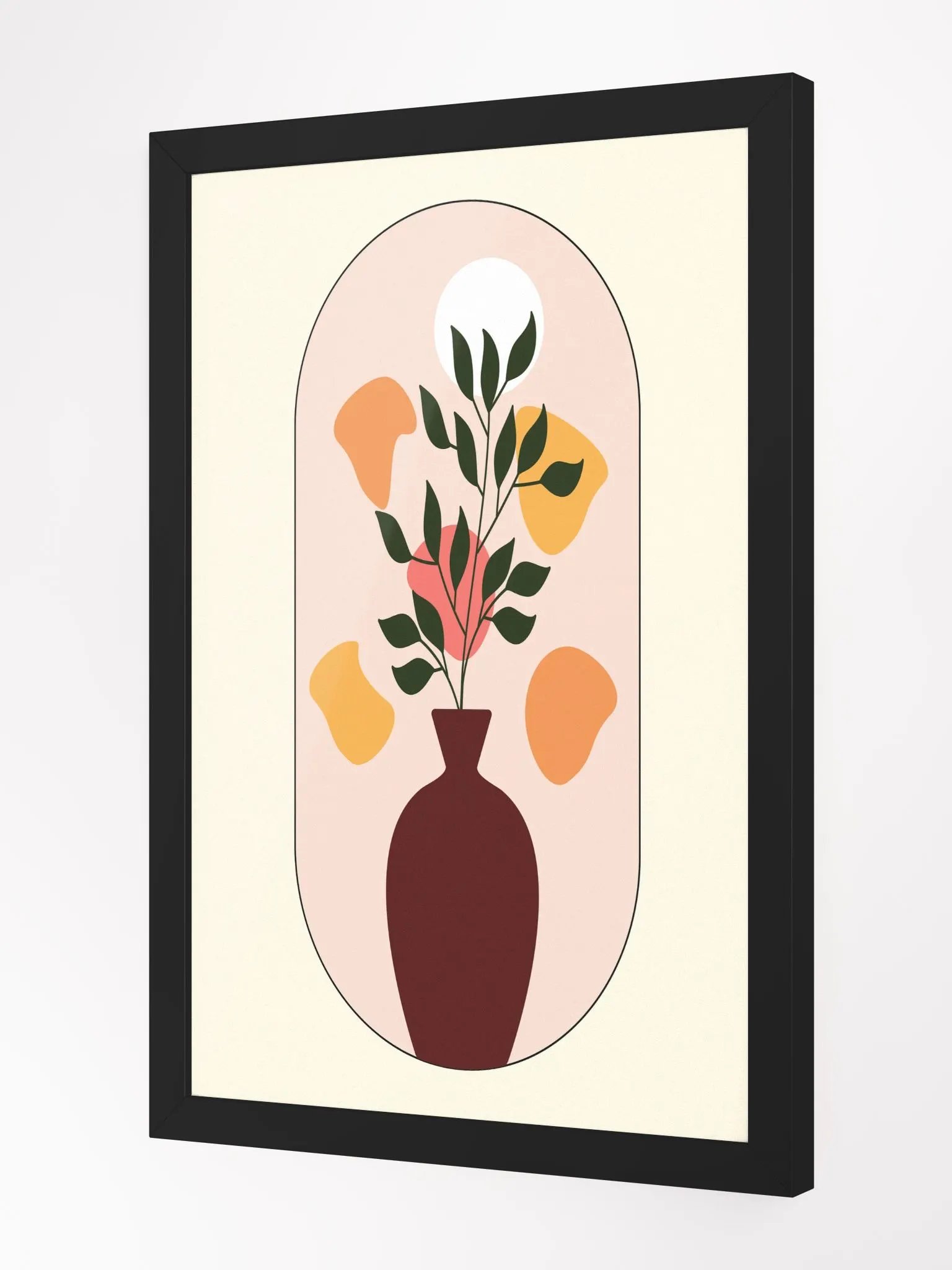 Abstract Vase and Leaves Matte Poster product image (10)