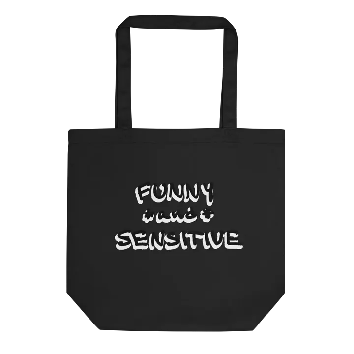 FUNNY *and* SENSITIVE (shadow design) tote bag product image (1)