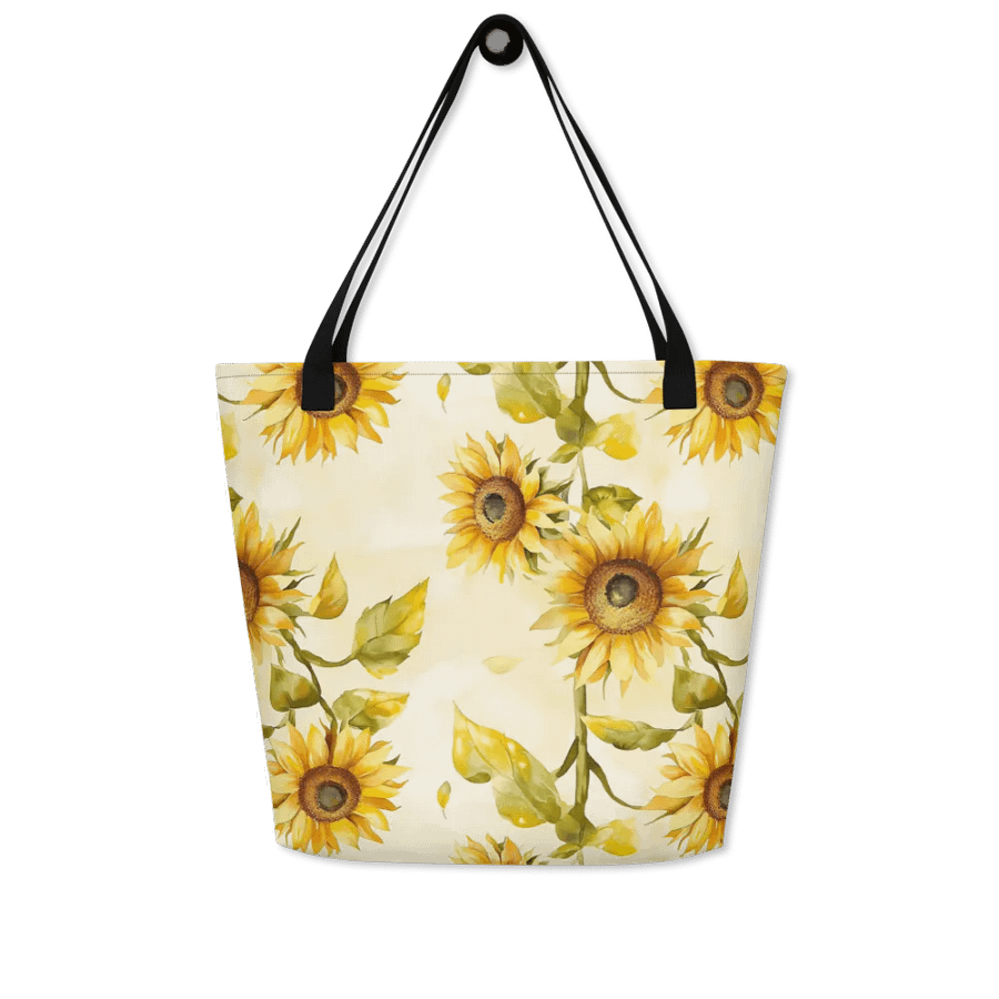 Sunflower Serenade Large Tote Bag product image (5)