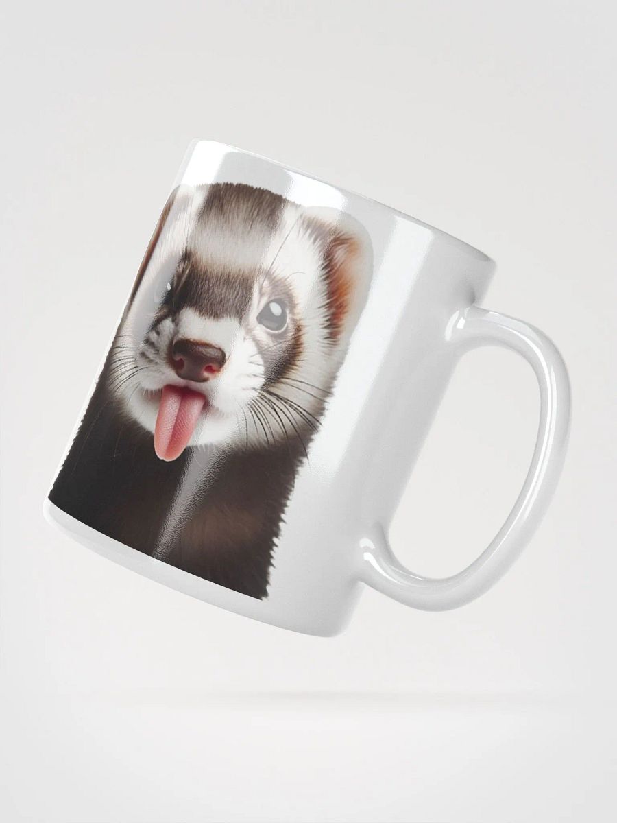Rude Ferret #Humorous Glossy Mug - White product image (2)