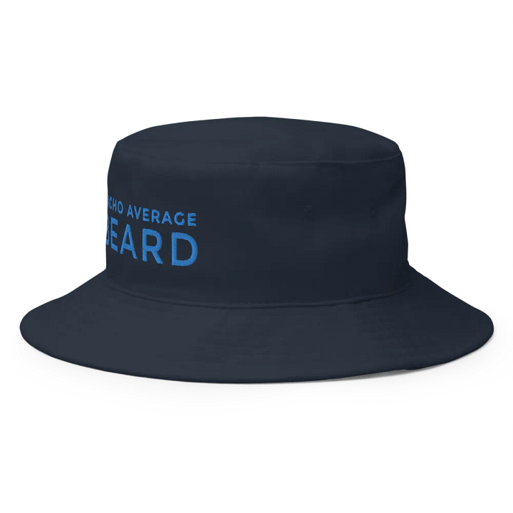 Nacho Average Beard Navy Bucket Hat (Aqua/ Teal Embroidery) product image (2)