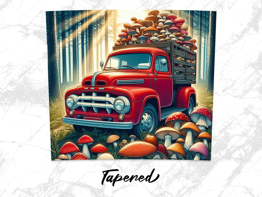 Vintage Mushroom Truck Adventure – Tumbler Wrap & Wall Art Bundle product image (4)