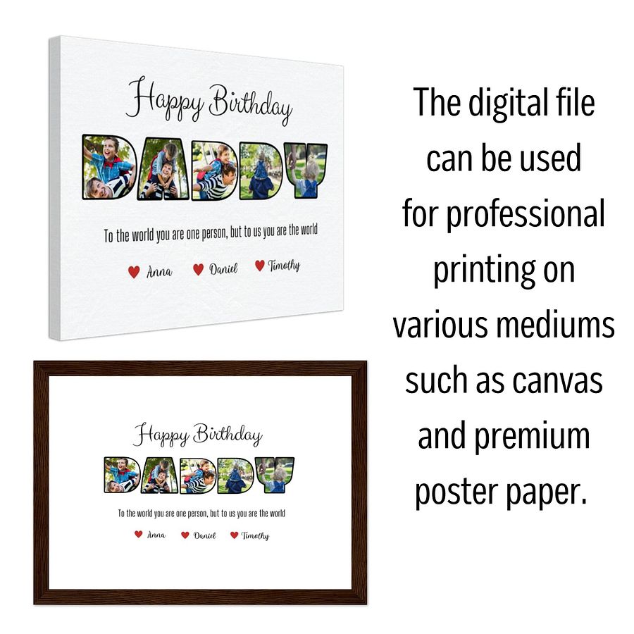 Daddy Photo Collage Canva Template product image (5)
