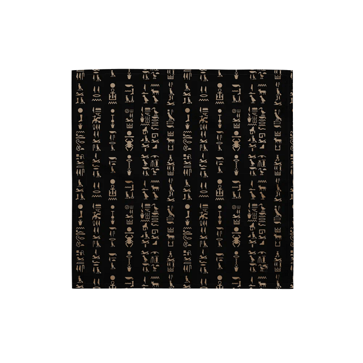 Isis Black Hieroglyphs Queen Goddess Bandana product image (1)