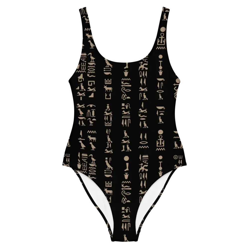 Isis Hieroglyphics Black All-Over Swimsuit product image (2)