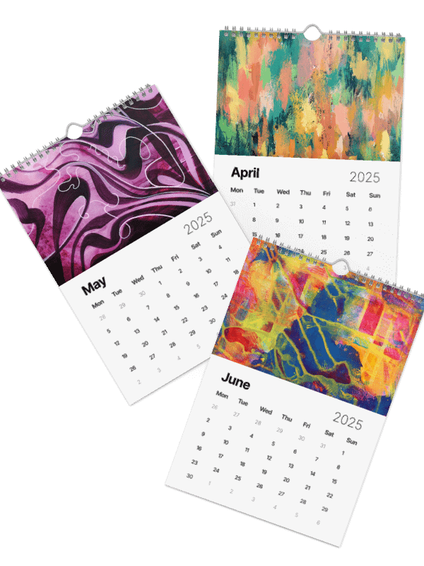 Expressive Abstracts - Traditional Art by Ruble | 2025 Calendar product image (3)