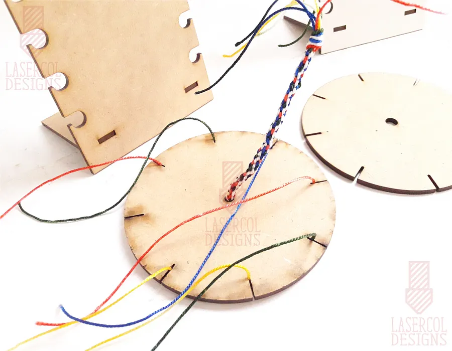 Bracelet Braiding Disc and Stand - Laser Cut Files product image (7)