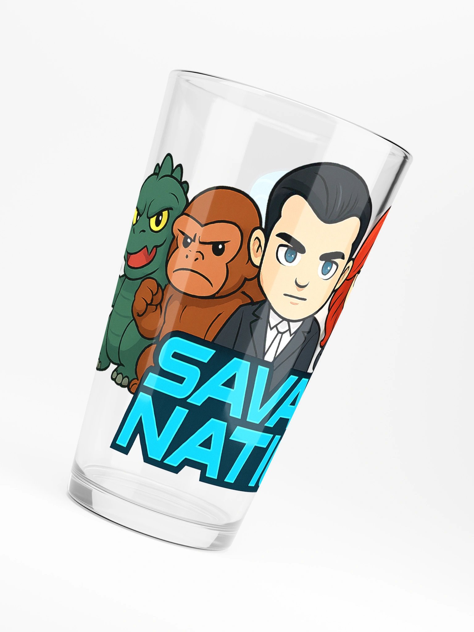Savage Nation Cartoon Characters Shaker Pint Glass product image (6)