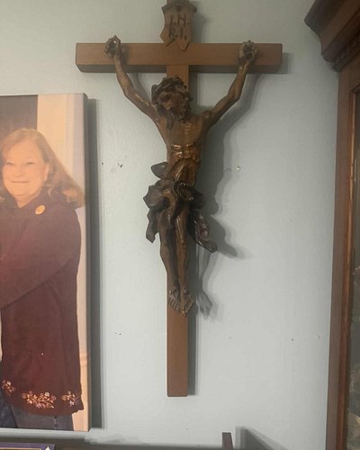 For those following the podcast I present to you my buddy Jesus!! The gate guards had a really good laugh.