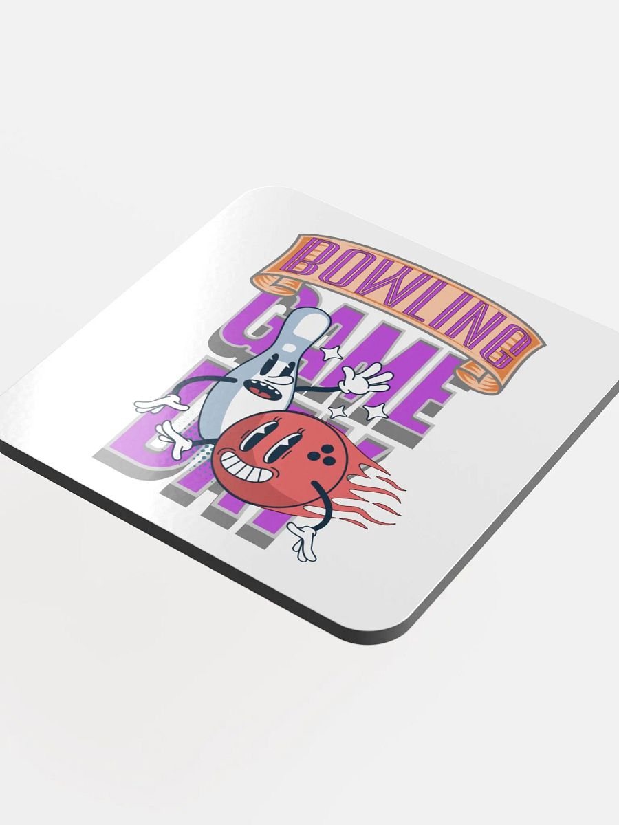 Game Day Bowling Flaming Fun Cork Coaster product image (4)