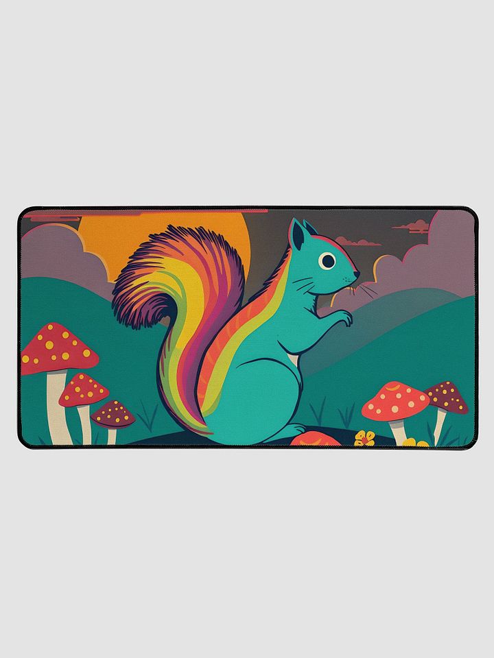 Colorful Squirrel Cosmic Neoprene Desk Mat product image (1)