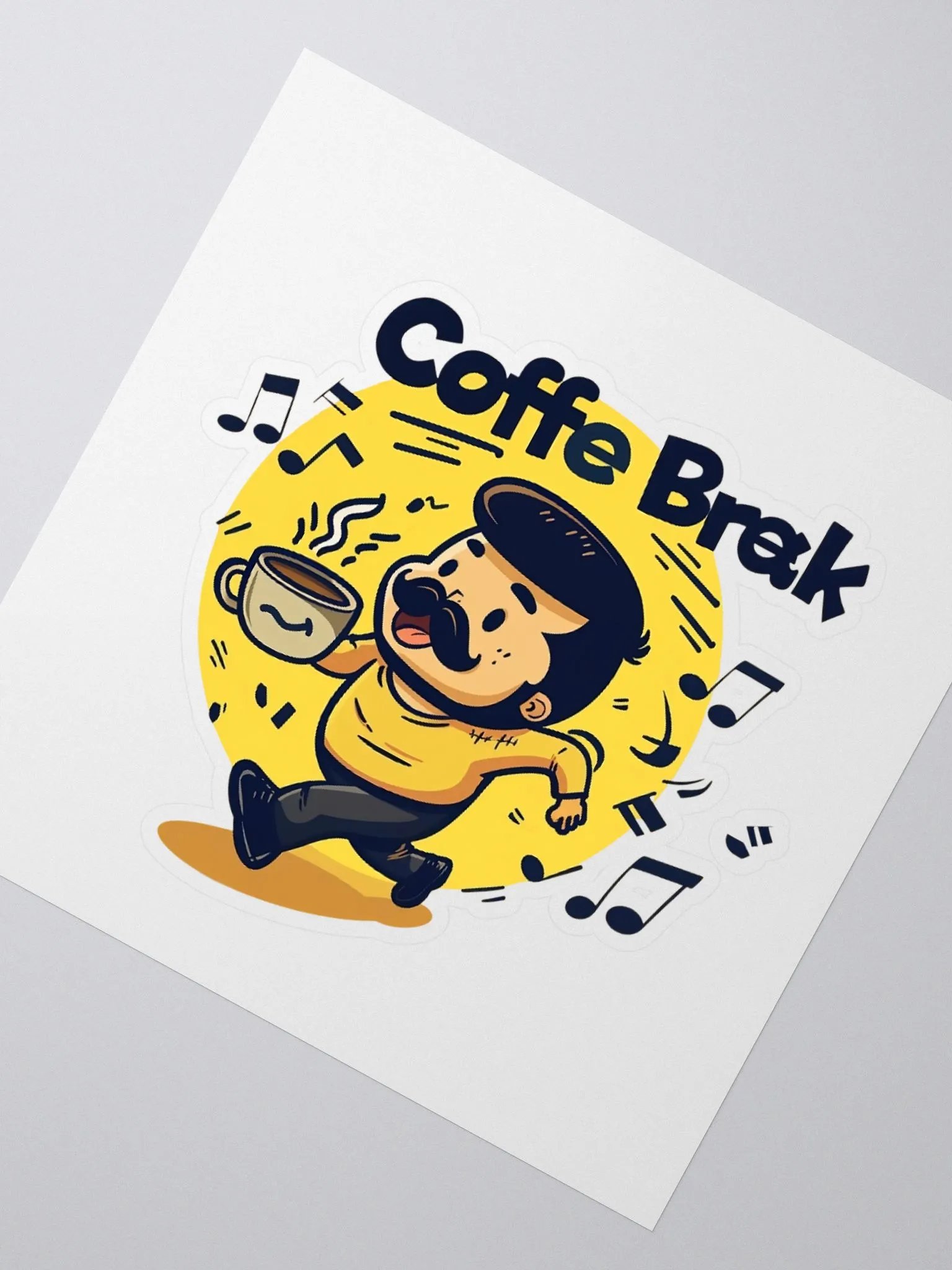 Coffee Break Yellow Sticker product image (5)