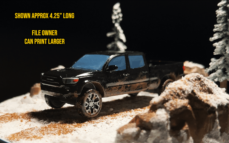 3rd Gen Tacoma Long Bed With Scoop - 3D Print File product image (5)
