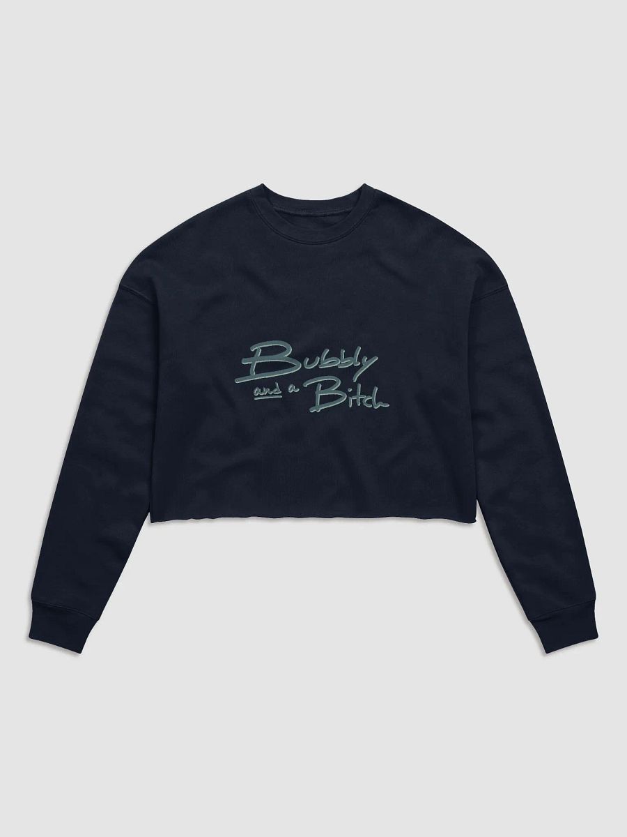 Bubbly and a B*tch (fir shadow design) women's fleece crop sweatshirt product image (18)