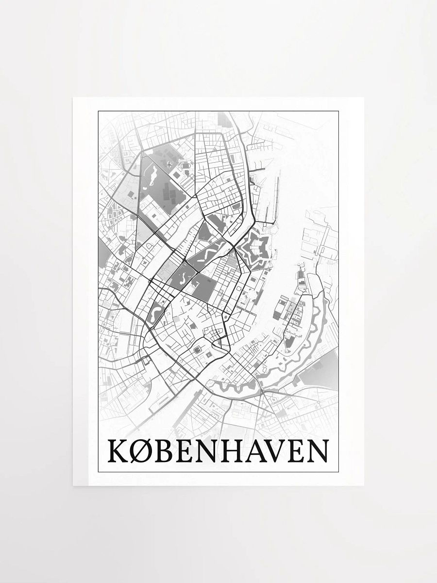 København, Danmark, city map print product image (1)