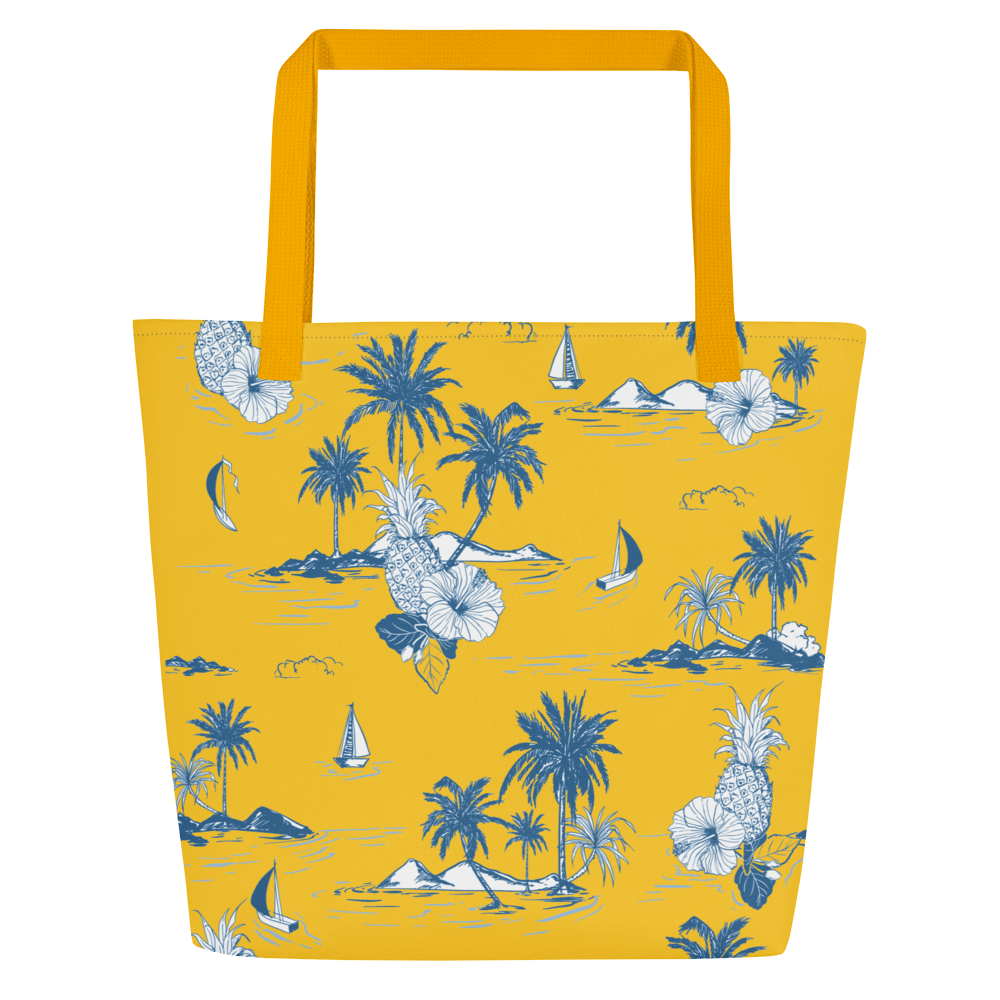 Tropical Island Large Tote Bag with Pocket product image (7)