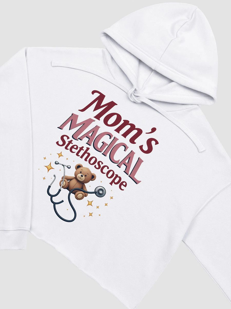 Mom's Magical Stethoscope Teddy crop Hoodie product image (3)