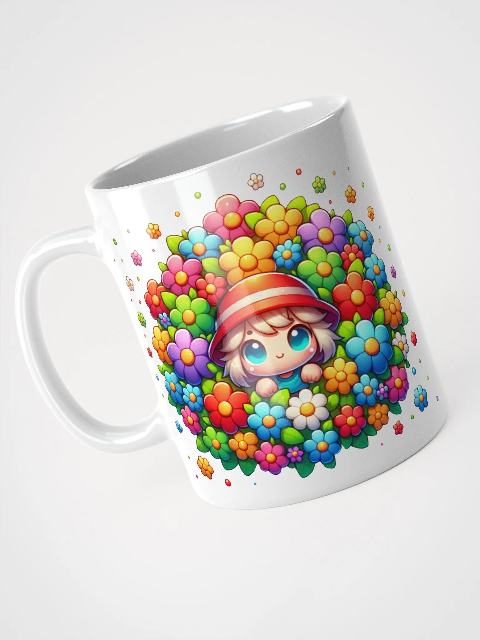 Cute Flower Girl Ceramic Mug product image (1)