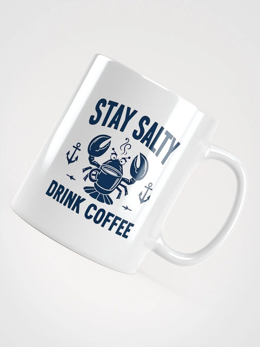 Stay Salty, Drink Coffee | Funny Grumpy Lobster Nautical Mug product image (10)