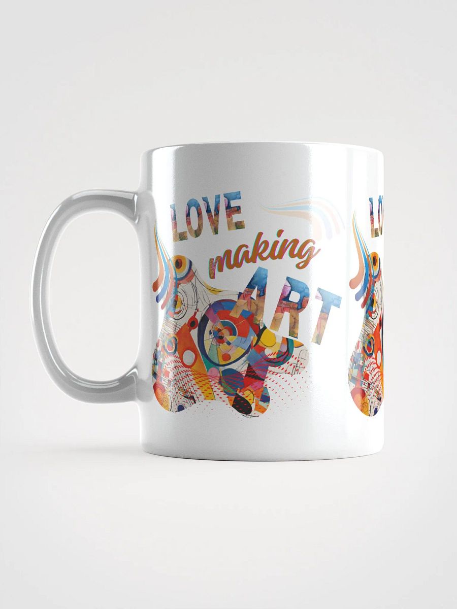 colorful mug for the artist. 'Love making art' Perfect gift for mom dad, son daughter friend who loves arty things product image (6)