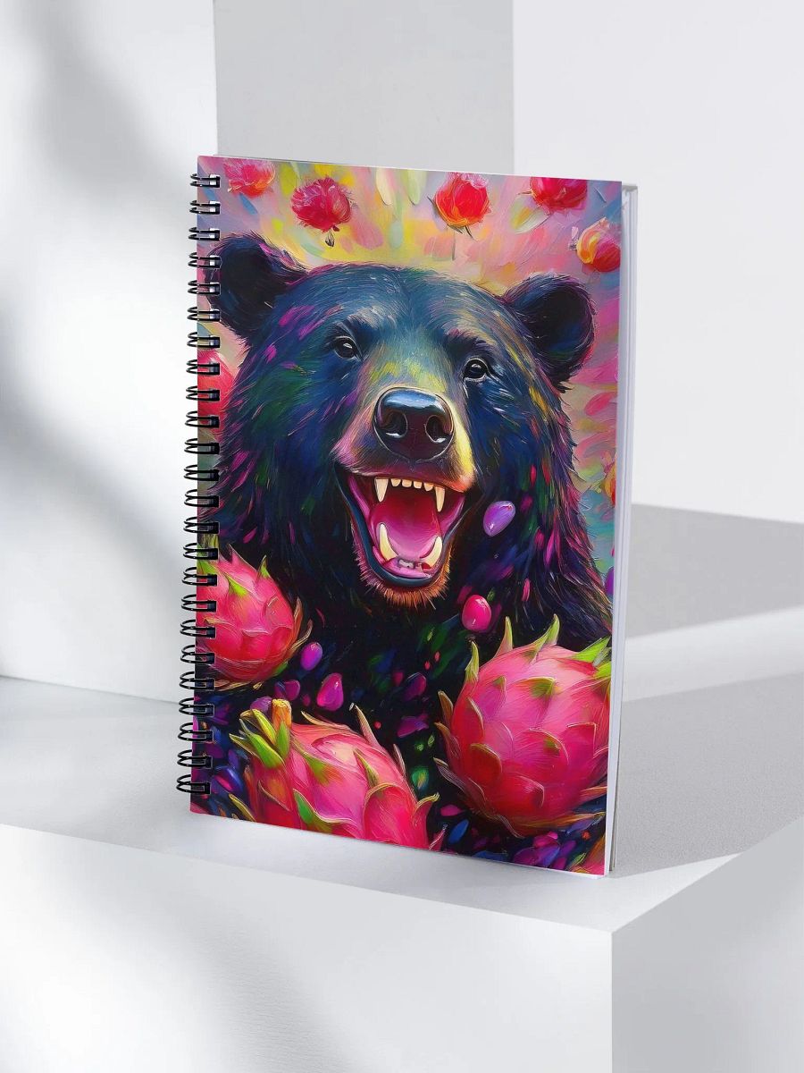 Dragonfruit Bear Spiral Notebook product image (4)