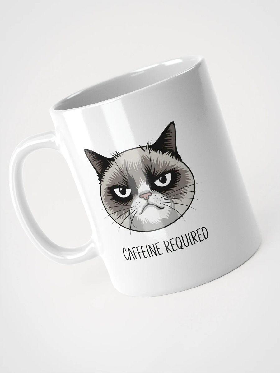 Caffeine Required Grumpy Cat Mug | Funny Cat Gift Mug product image (3)