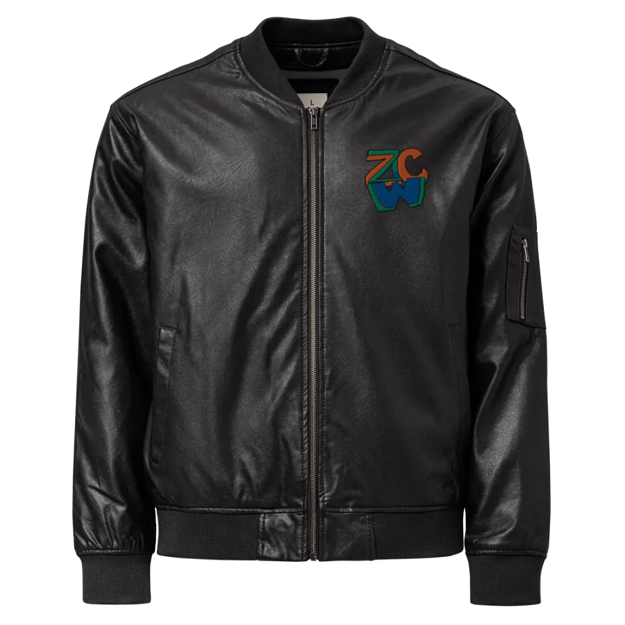 ZCW Stylized Letter Print Bomber Jacket product image (1)