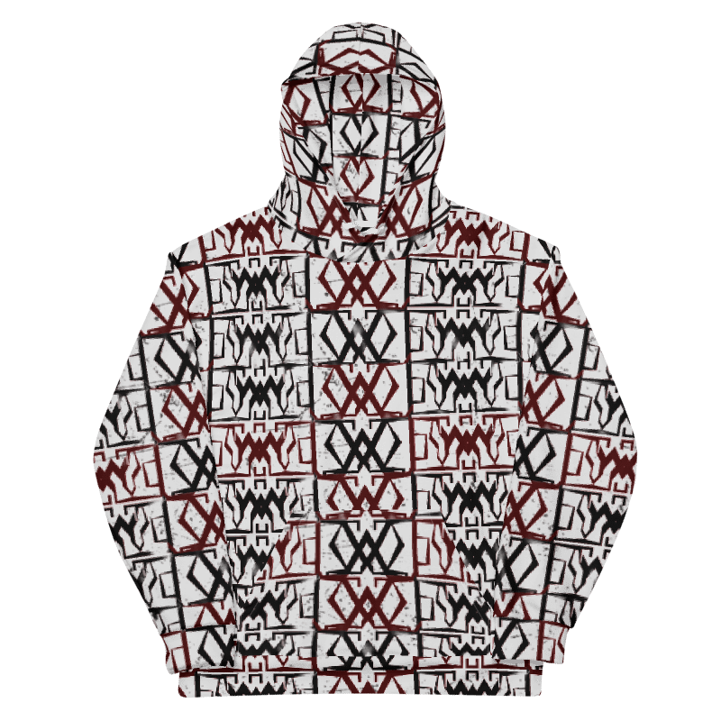 Crimson Geometry / "Woli-Vuitton: Unisex Hoodie product image (1)