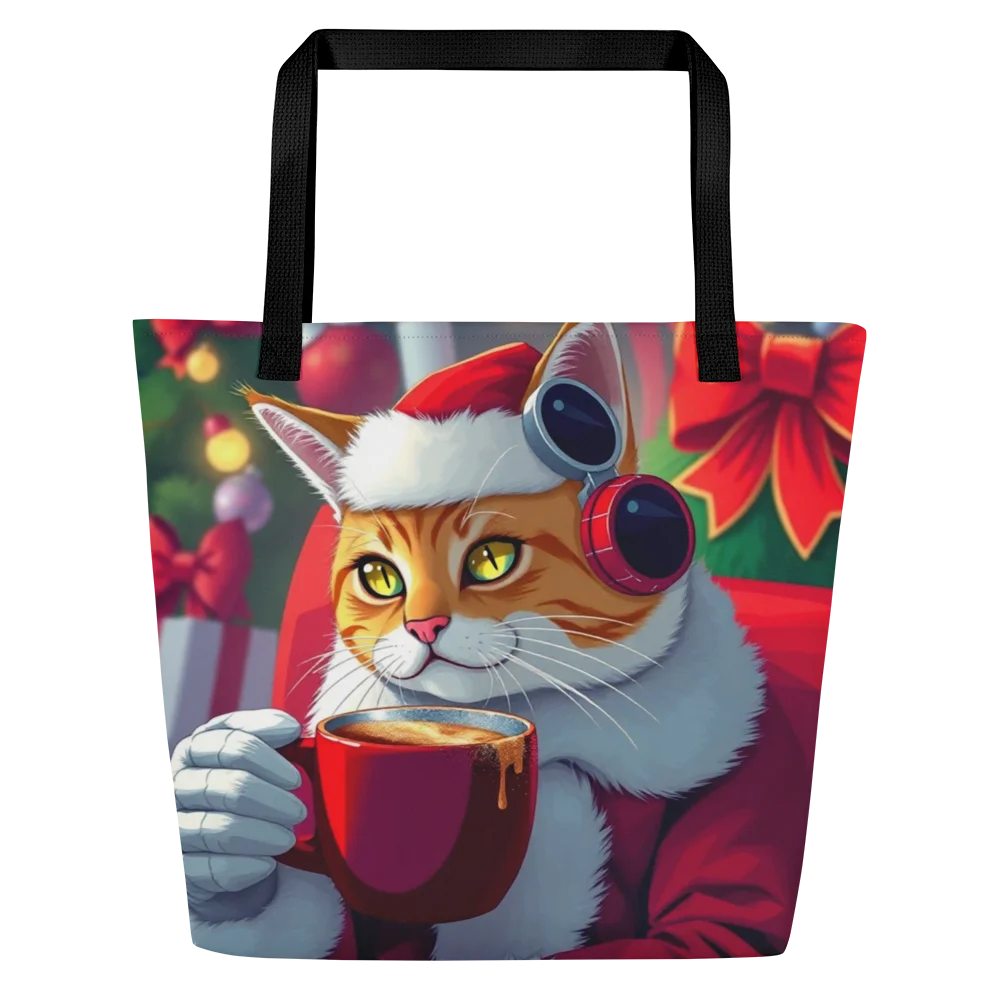 Large Tote Bag w/ Pocket-🎅 "Claws of Claus" product image (1)