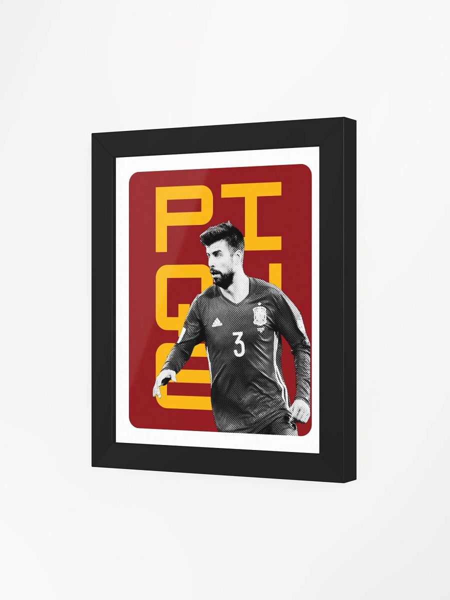 Gerard Piqué BW Spain Name Art Framed Print product image (3)