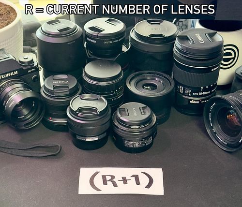 Whenever someone asks: What is the perfect amount of camera lenses. #mrcamerajunkie #lenscollection #photographer #videograph...