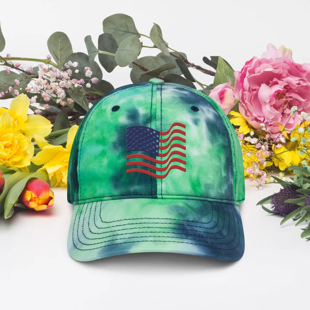 Starry Stripes Tie-Dye Dad Hat product image (8)